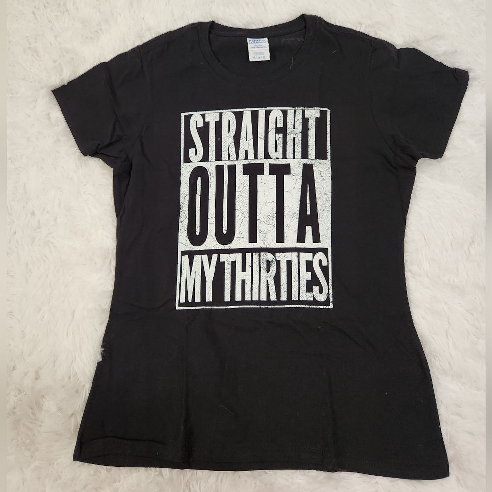 Black Fortieth Birthday Crewneck Tee Shirt